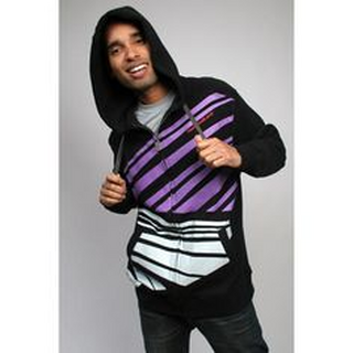 Mens Jungle Zip Up Hoody, black L