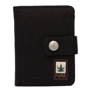 PURE Geldtasche mit Knopf-Verschluss, 10x2x12, schwarz
