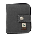 PURE Geldtasche mit Zippverschluss+Knopf, 10x2x12, grey,...