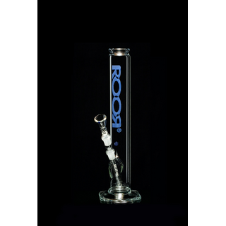 ROOR Bong blau, 3.5mm, 6-Kantfuss, 14,5 oder 18,8mm, mit oder ohne Kickloch