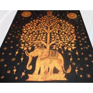 Premium-Wandtuch XL 210 x 240 cm, Baumwolle, Elephant Tree verschiedene Farben