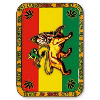 Sticker 68x96mm, Rasta Lion - Flag