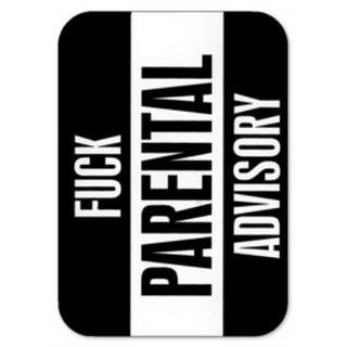 Sticker 68x96mm, Fuck Parental Advisory