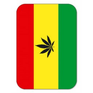 Sticker 52x70mm, Rasta Leaf 1 leaf