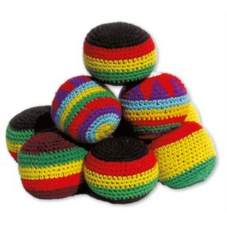 Hacky Sacks, Baumwolle gehäkelt, bunt gemischt