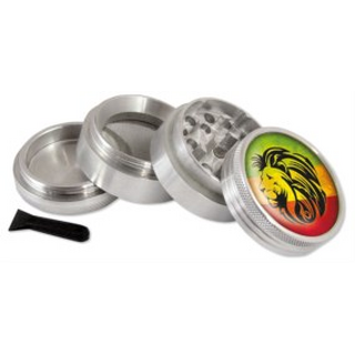 CNC-Grinder+Sieb ALU, Magnet, Rasta lion, dm 40mm