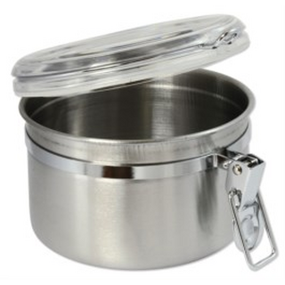 Edelstahlbeh�ter geb�rstet, h 90mm, dm 120cm,...