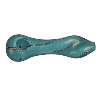 Glas-Handpfeife CC1040, 12cm, gedreht, Kickloch,