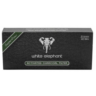 White Elephant SLIM Aktivkohlefilter, 6x40mm, 45er Pack