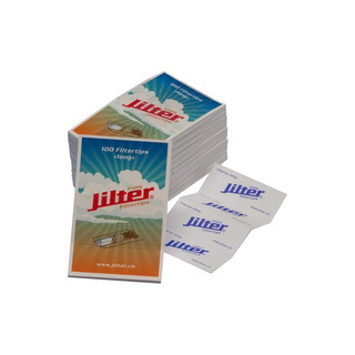 Filtertips Jilter long blau 100, Kartenformat 25x6 Stk