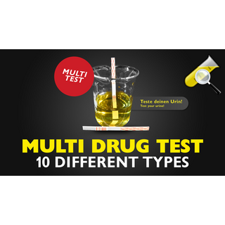 Urin Streifentest Multi 10er, THC/AMP/COC/BZD/BAR/MDMA/XTC/MET/MOR/MTD/TCA