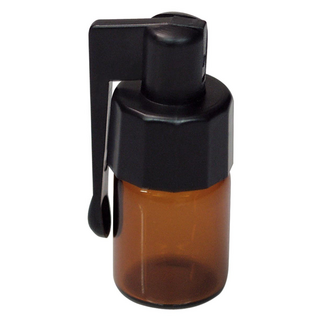 Flasche mit Klapp-Löffel, BRAUN, h 40 mm,MEDIUM