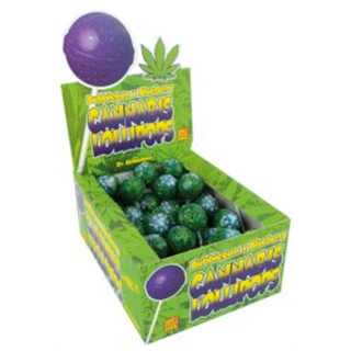 Dr. Greenlove Cannabis Lollipop Bubblegum x Blueberry Haze  Kaugummifllung, 1 Stk