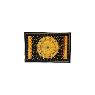 Wandtuch 140 x 220, Horoscope black/orange