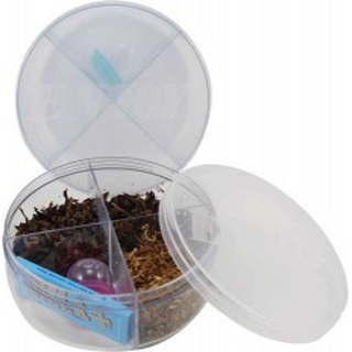 Enjoy Jar, Aufbewahrungsbox, 4 Fcher+Deckel, 8cm x 20cm, Polycarbonat