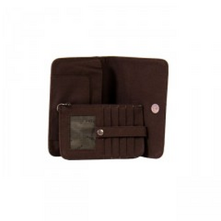 SATIVA Collection,Hemp Large Folding Wallet, Geldbrse, brown - SALE