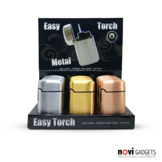 Jetflame Feuer Easy Torch, Zippo-Form, 6,5cm, Metall, in silber, gold oder rose-gold