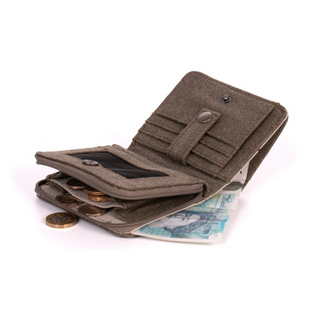 SATIVA Collection, Hemp Wallet with Zip, Geldbrse, BS-010-H, khaki