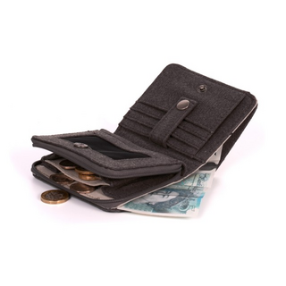 SATIVA Collection, Hemp Wallet with Zip, Geldbrse, BS-010-H, grey