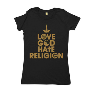 THTC Ladies Tee, Love God - hate Religion