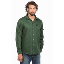 Mens Heringbone longsleeve Jacket (Hemd) olive L