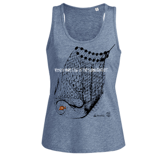 THTC Ladies Tank-Top, Plenty more Fish light heather blue