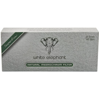 White Elephant SLIM Meerschaum-Ffilter, 6x40mm, 45er Pack