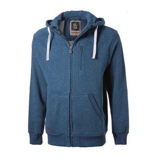 Mens Zip Up Hoody, Varsity, HHL denim fleck XL