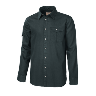 Mens Heringbone longsleeve Jacket (Hemd) midnite blue S