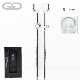 GG lnagel aus Quarzglas, fr NS 14 male, L 55/40mm, dm 12mm, im Etui
