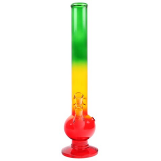 Rasta Glass Bong, bauch, 18,8mm, dm 36mm, H 47cm