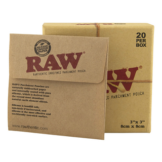 RAW Parch Pouch, 80x80mm, silicone coated, 20pc Box