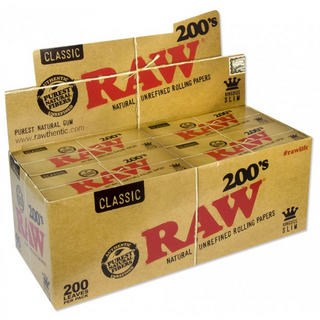 RAW Classic 200s, King Size Slim, im 200 Blatt Vorteilspack
