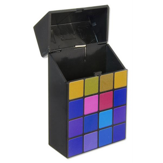 Zigarettenetui, Zauberwrfel, Rubiks Cube, mit Klapp-Mechanismus
