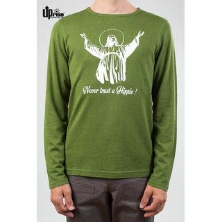 Longsleeve T-Shirt Uprise - printed Never trust a Hippie