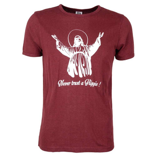 T-Shirt Uprise printed `Never trust a Hippie