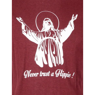 T-Shirt Uprise printed `Never trust a Hippie