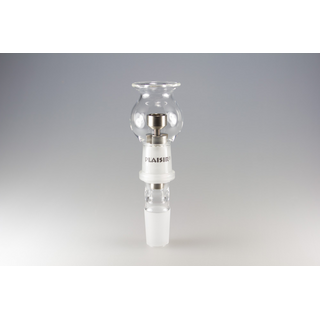 Oil-Dome Plaisir, kpl mit Adapter male/female, Titannagel & Glaskuppel XL14,5 oder 18,8 mm