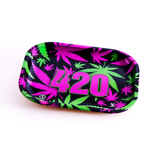 Rolling Tray Metall 420 vibrant pink/grn S 18x14