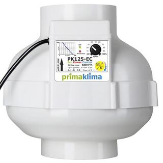 PK EC Radialventilator 125mm, max. 680m3/h, mit Kabel,...