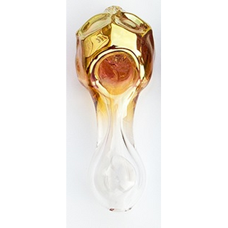 DuoGlass Handpfeife, Skull, 12cm, 65g, GOLD