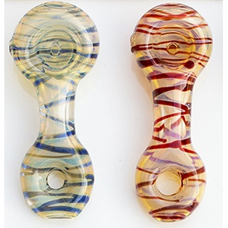 DuoGlass Handpfeife 8cm, mit Loch, colorchanging,...
