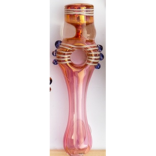 DuoGlass One-Hitter 35a, rose XL, mit Loch