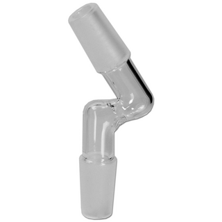 Universal-Adapter/Winkel Glas 45 Grad, NS14 male + NS14 male