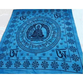 Premium-Wandtuch XL 210 x 240 cm, Buddha klein - Ohm Mandala batic, verschiedene Farben