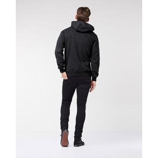 Mens Zip Up Hoody, Hemp Hoodlamb black fleck S