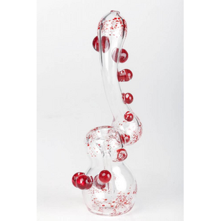 DuoGlass Hand-Bubbler, Dexter, 150g, 21cm, colored Dots, diverse Farben