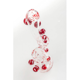 DuoGlass Hand-Bubbler, Dexter, 150g, 21cm, colored Dots, diverse Farben