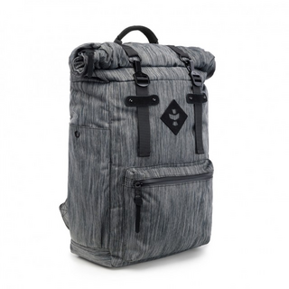The Drifter Rolltop Backpack, Revelry Odour Proof Bag, striped dark grey