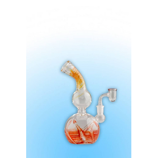 DuoGlass Oil-Bong red/orange, 330g, 25cm, inkl. Banger